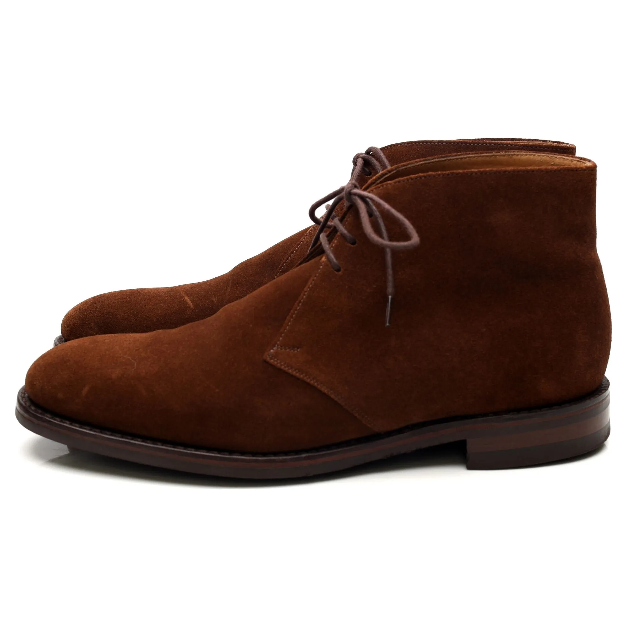 1880 'Kempton' Snuff Brown Suede Chukka Boots UK 8.5 F