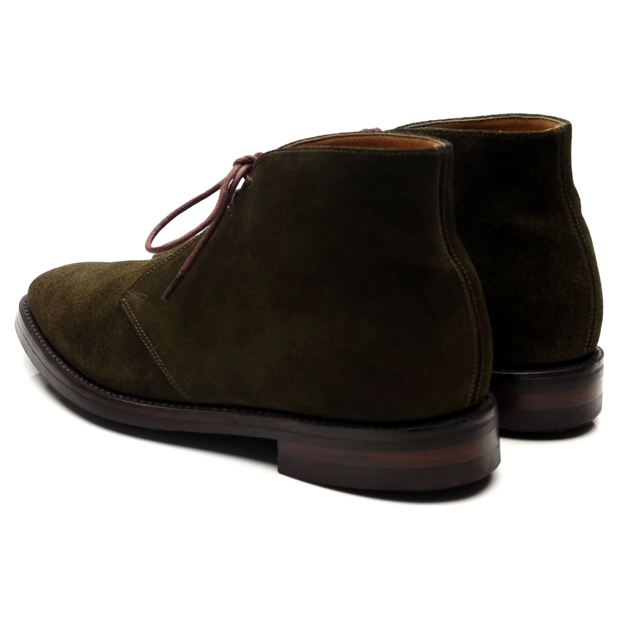 1880 'Pimlico' Dark Green Suede Chukka Boots UK 7.5 F