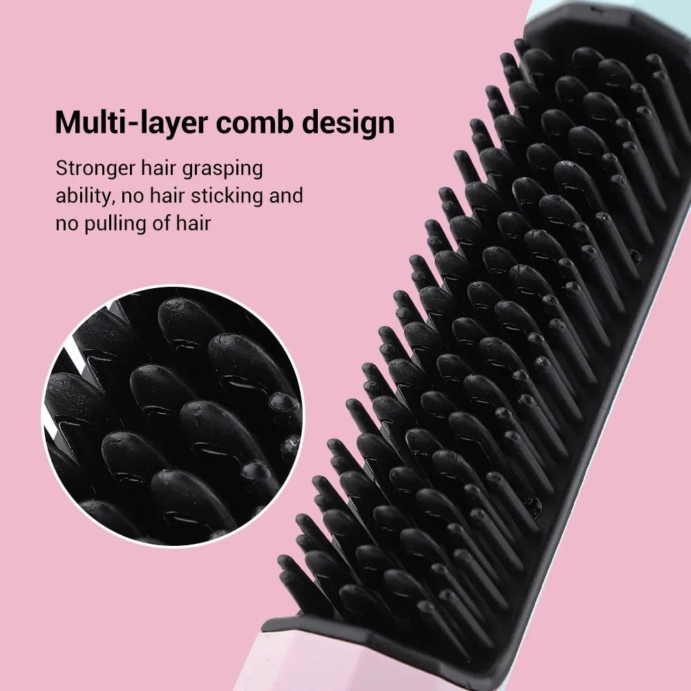 2 In 1 Wireless Mini Hair Straightener