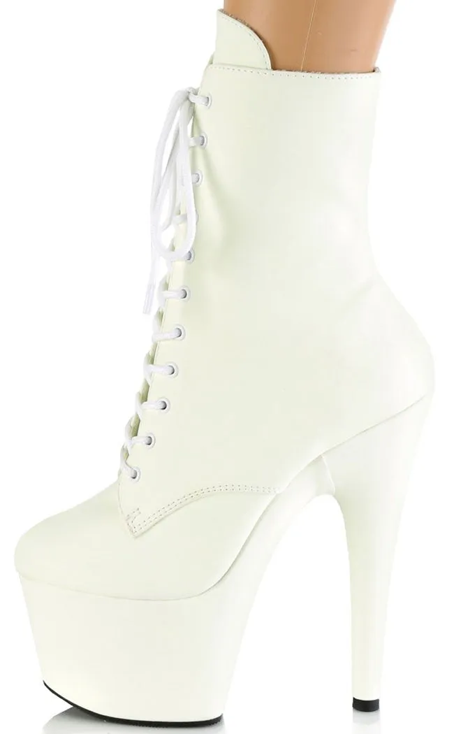 ADORE-1020GD White Glow in the Dark Boots