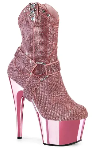 ADORE-1029CHRS Pink Rhinestone Cowboy Boots