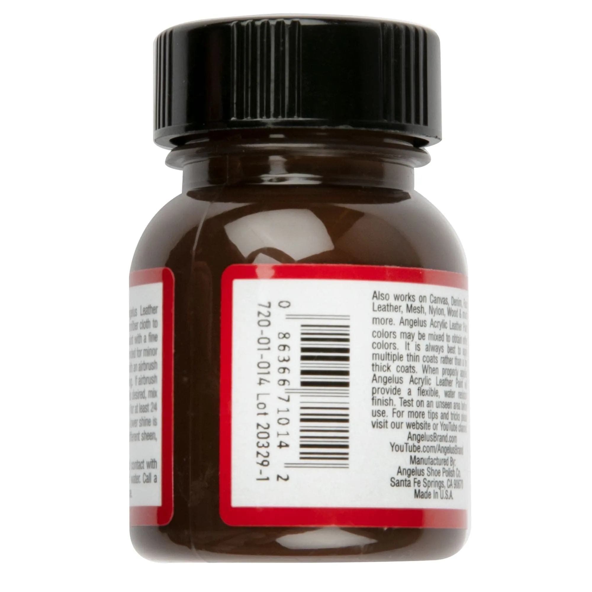 Angelus Acrylic Paint Brown #014 29Ml Use On Leather, Vinyl Or Fabric