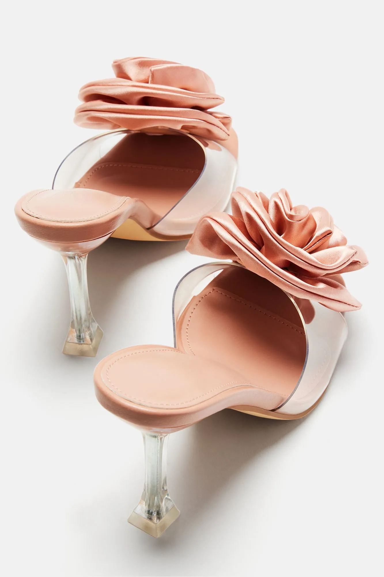 Anisa Flower Mules - Nude