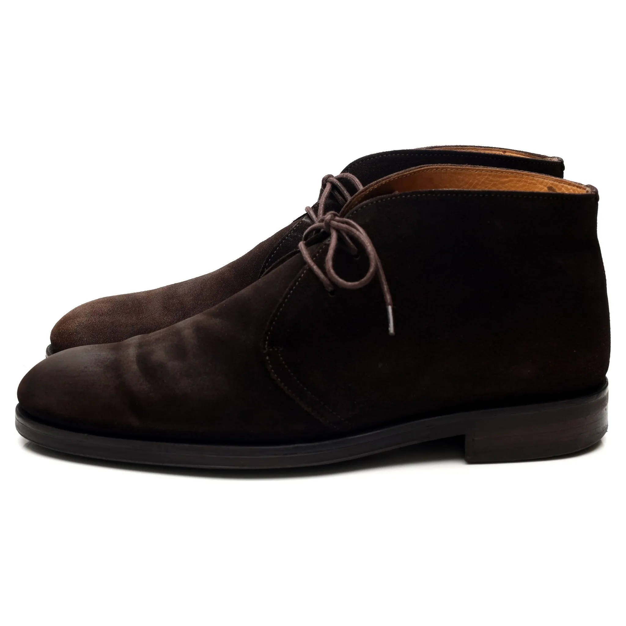 'Augusta' Dark Brown Suede Chukka Boots UK 10