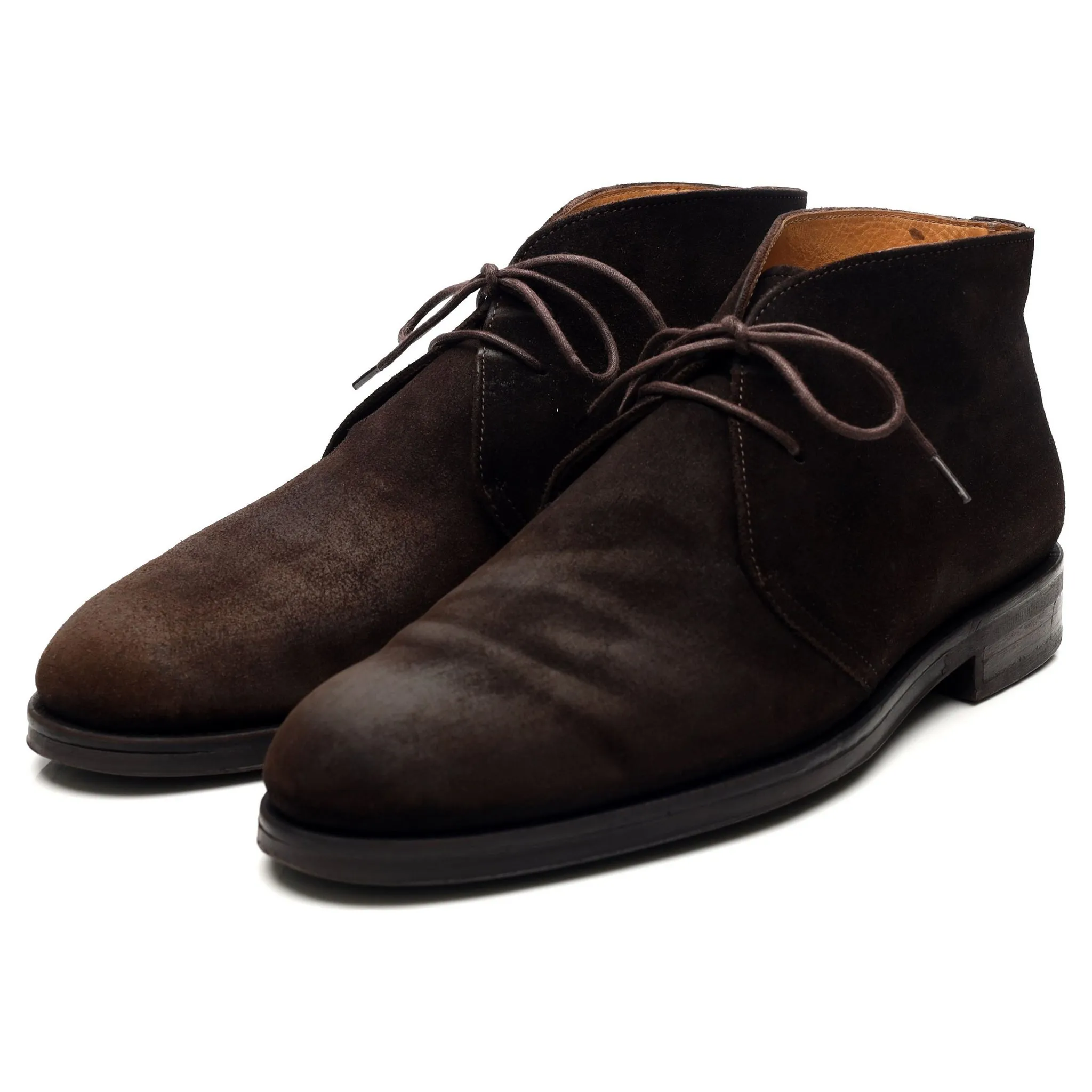 'Augusta' Dark Brown Suede Chukka Boots UK 10