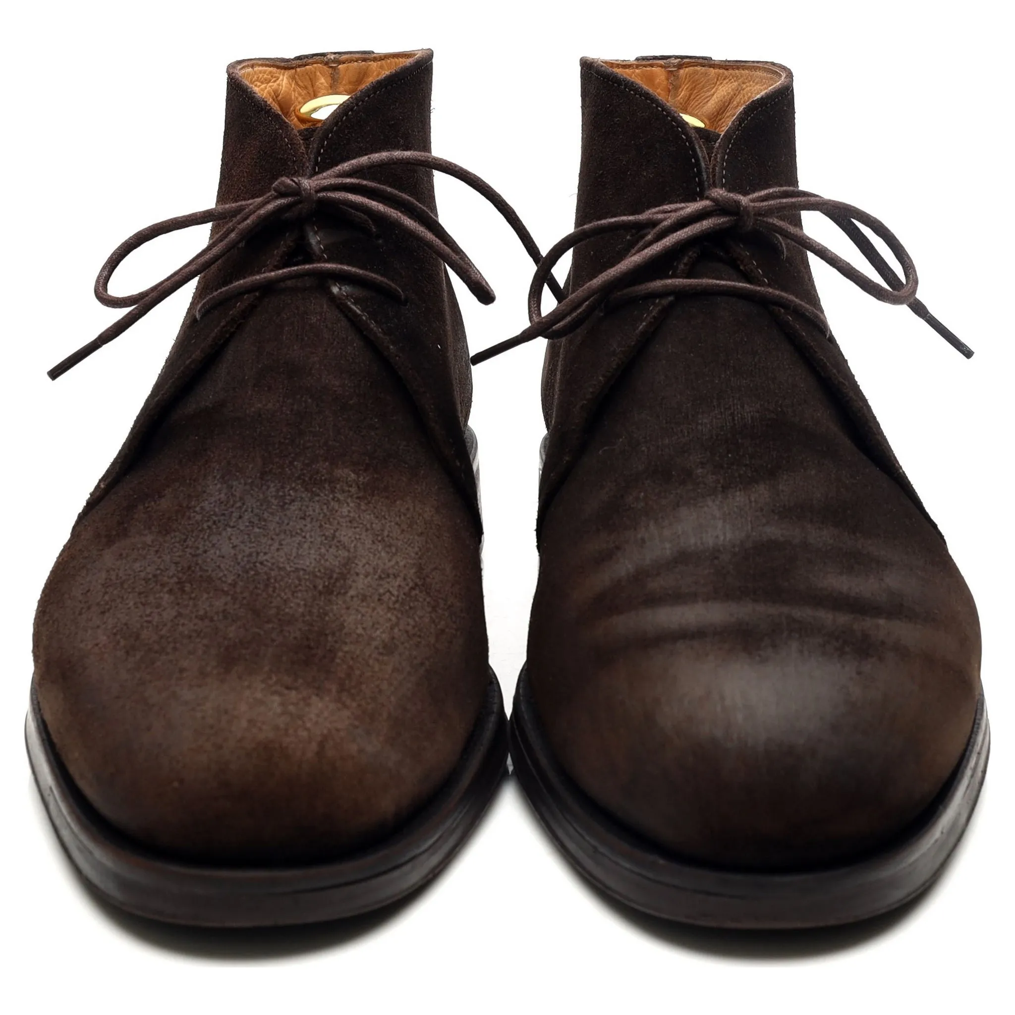 'Augusta' Dark Brown Suede Chukka Boots UK 10