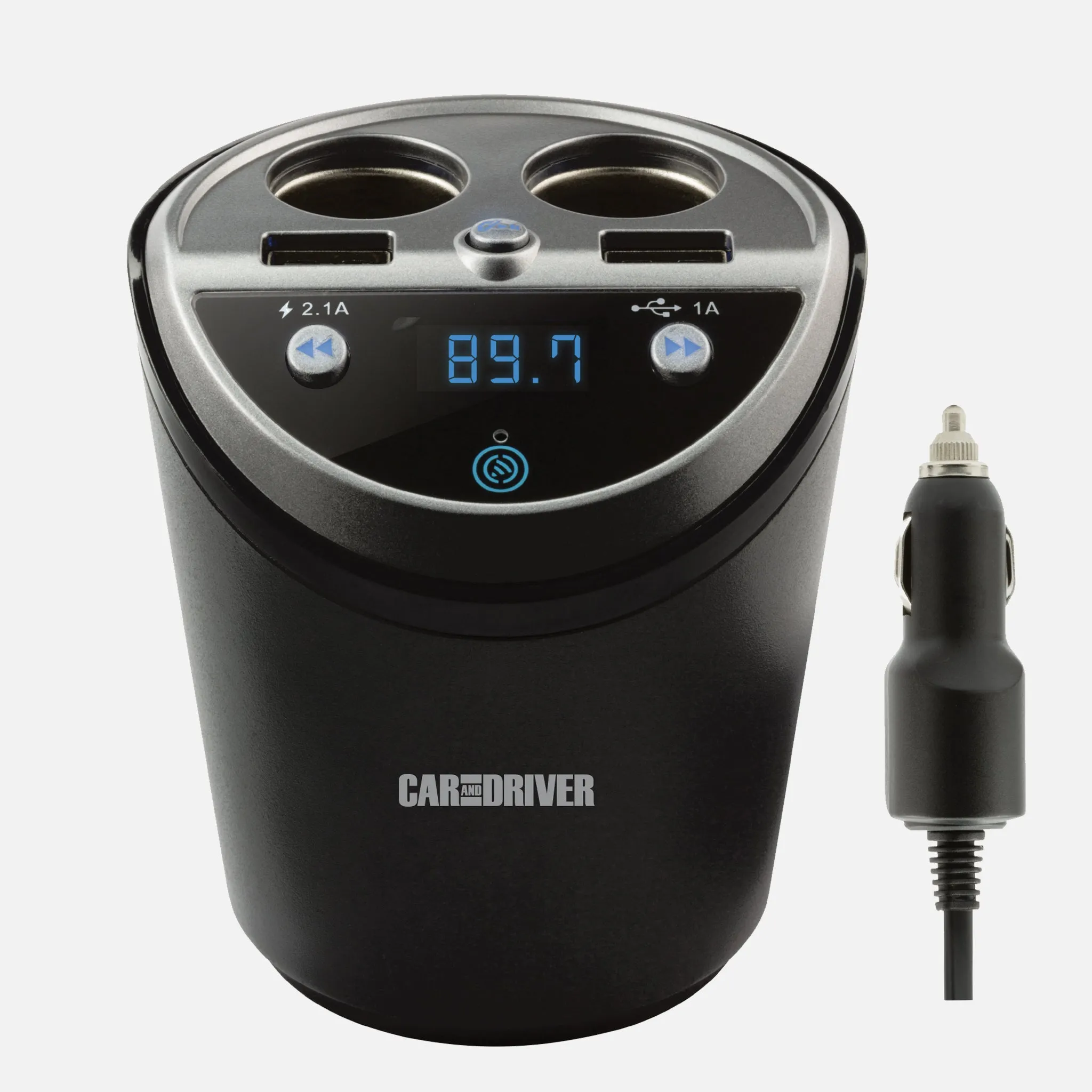 BLUETOOTH® POWER STATION FM TRANSMITTER & CAR CHARGER -CAR AND DRIVER 4057