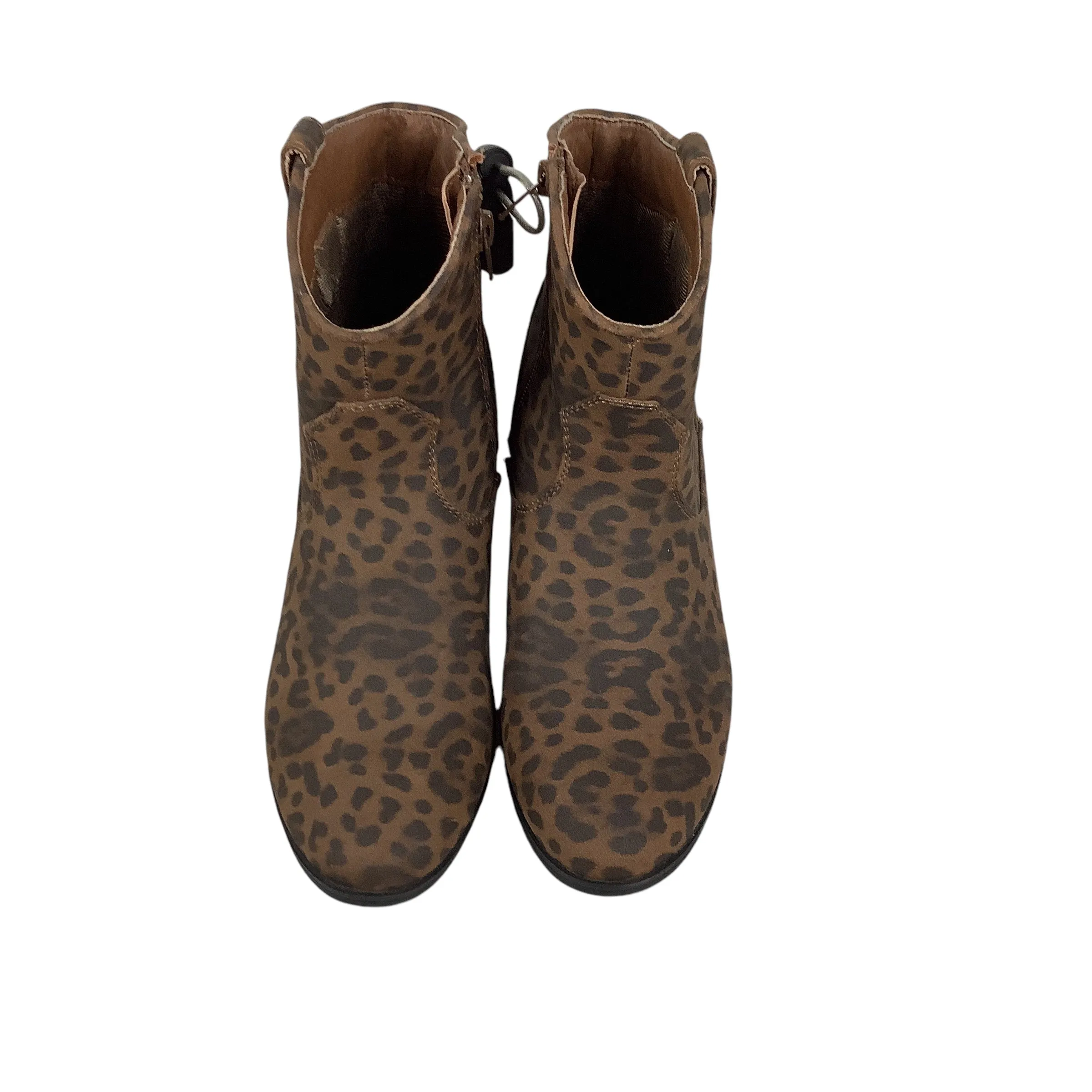 Boots Ankle Heels By True Craft In Animal Print, Size: 8