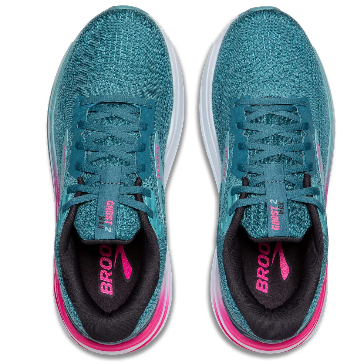 Brooks Ghost Max 2 Running Shoes - Womens - Storm Blue/Knockout Pink/Aqua