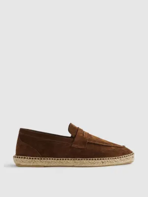 Cannes slip-on suede espadrille loafers