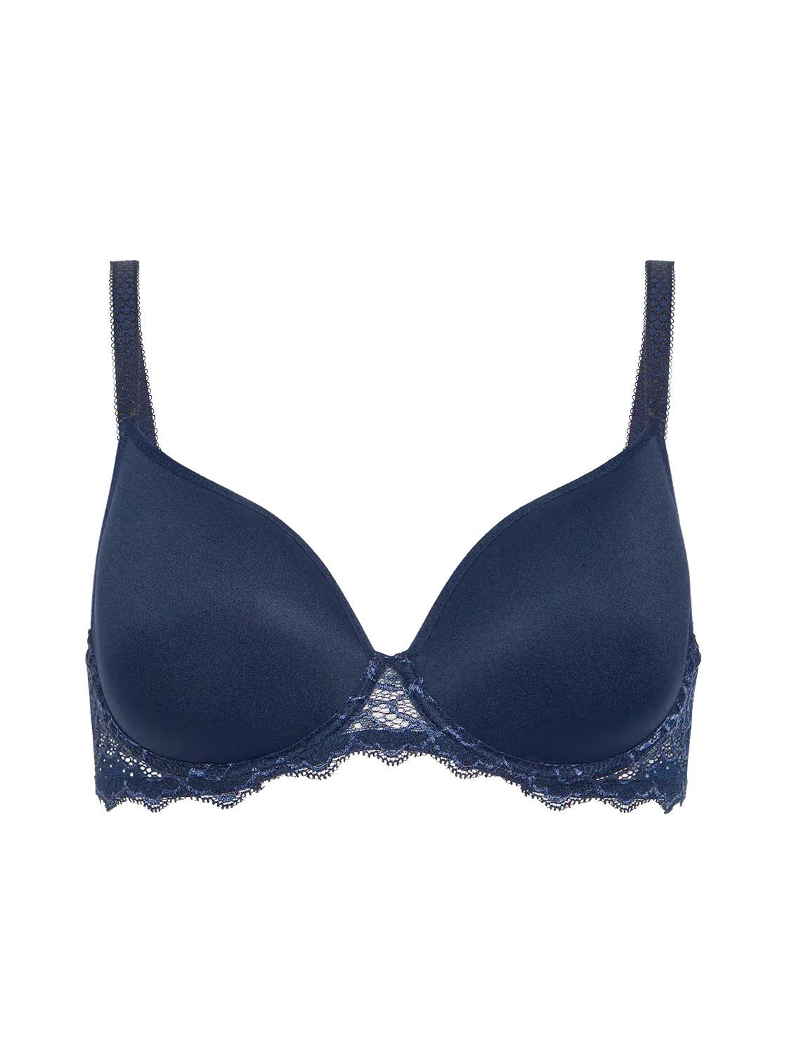 Caresse 3D Spacer Plunge T-Shirt Bra In Ink Blue - Simone Perele