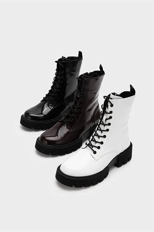 CLASSIC PLATFORM LACE-UP BOOTS