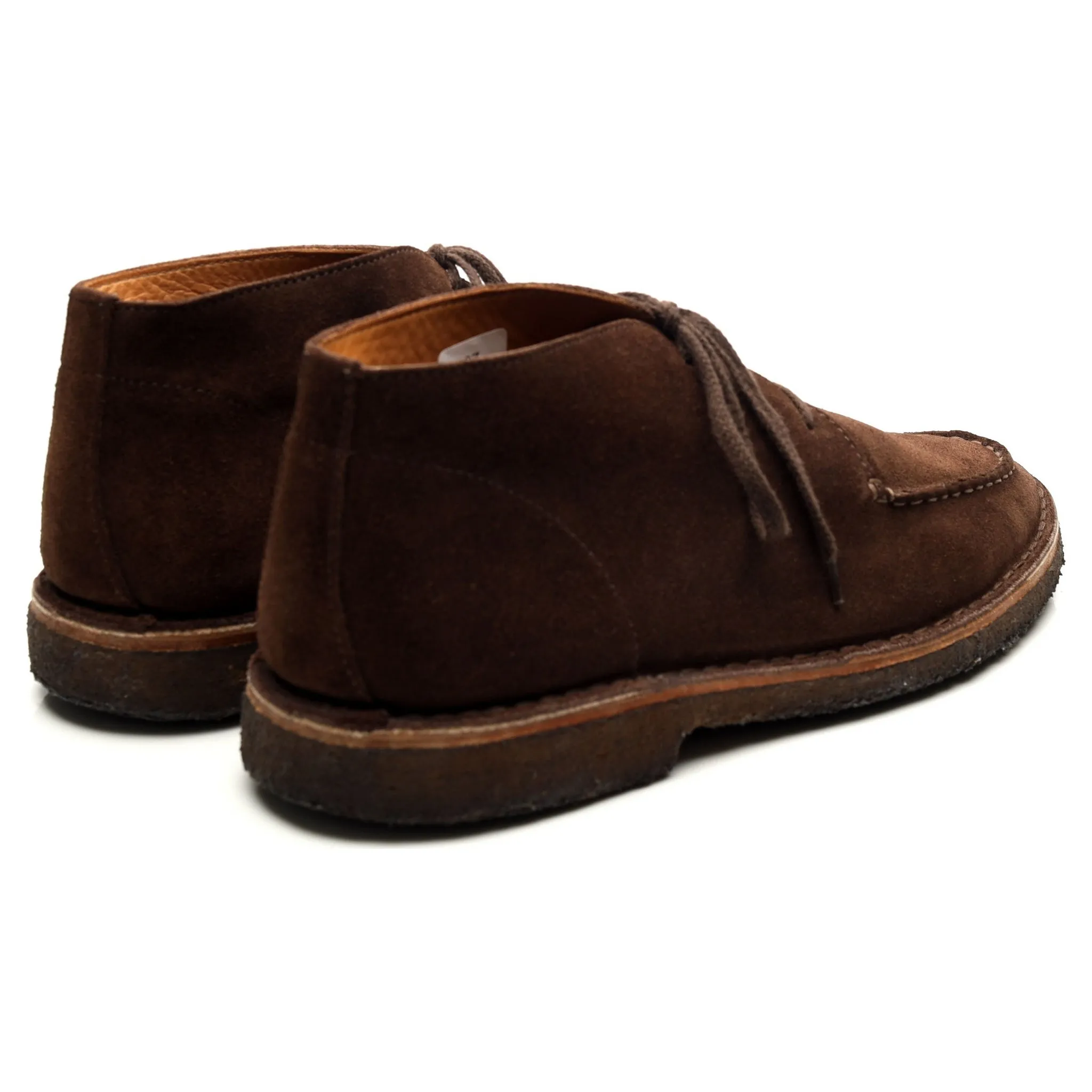 'Crosby' Brown Suede Moc-Toe Chukka Boots UK 9.5