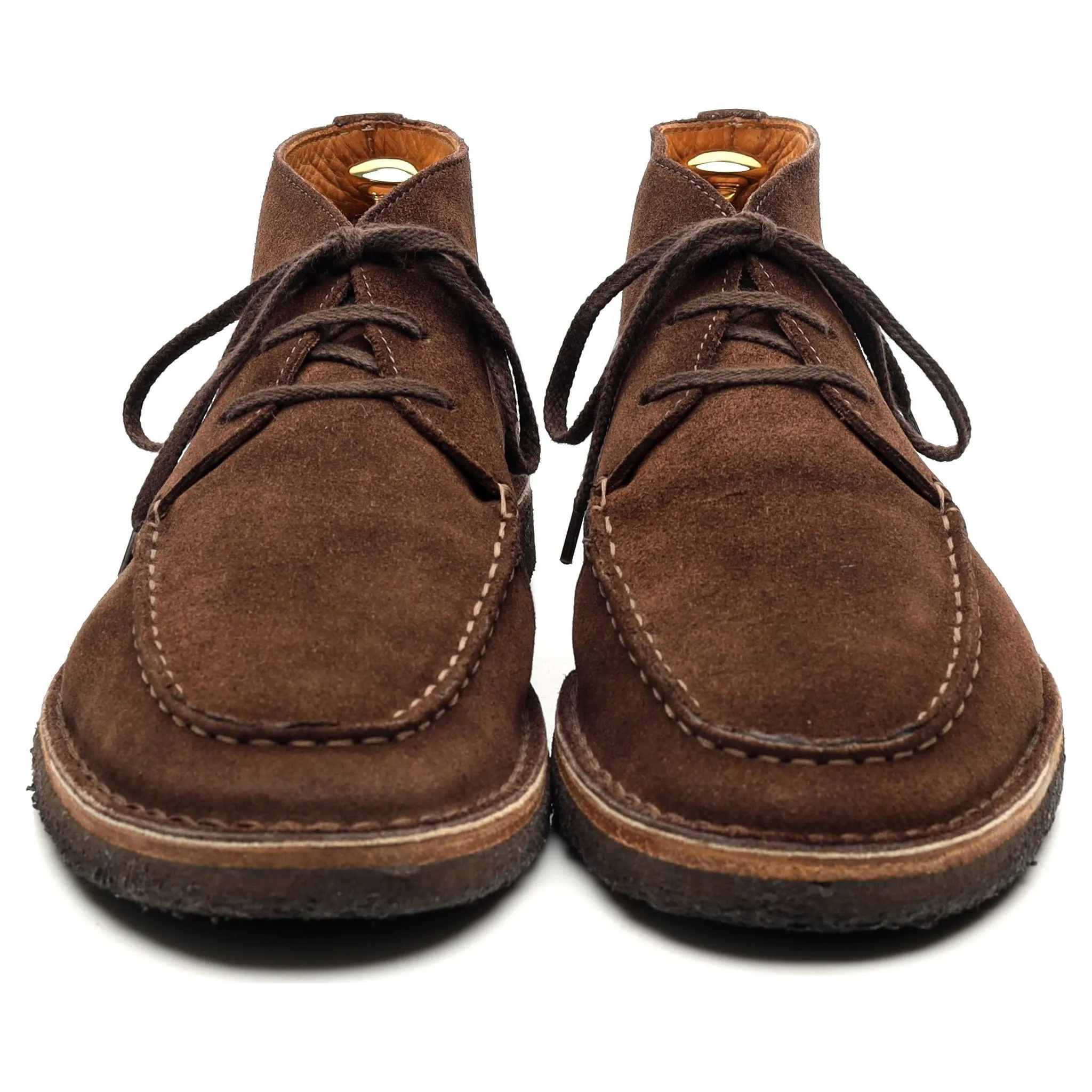 'Crosby' Brown Suede Moc-Toe Chukka Boots UK 9.5