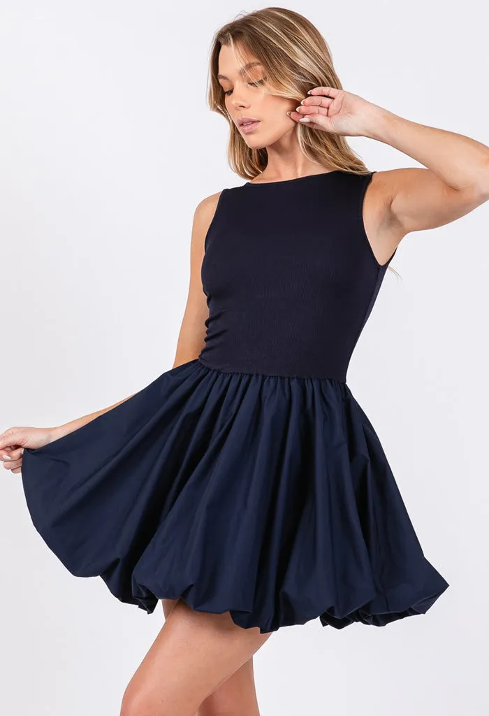 Dana Dress-Navy