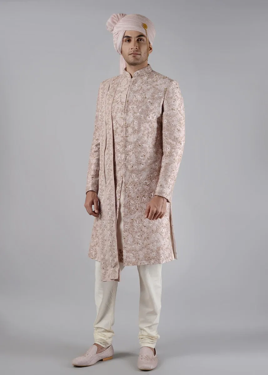 Dusty Pink Sherwani | Siddhesh Chauhan