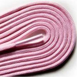 Fashion Thin Round Dress 1/8" Laces Custom Length with Tip - Pink (1 Pair Pack) Shoelaces