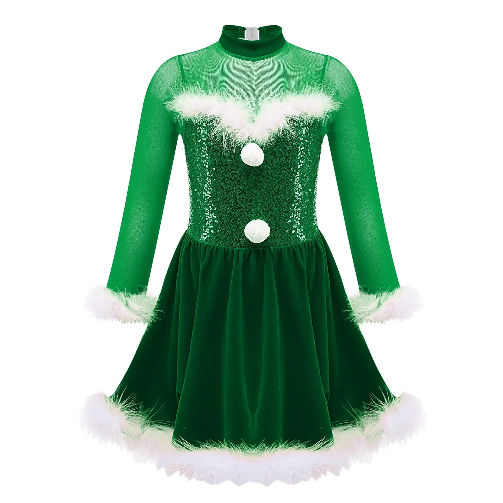 Girls Holiday Stage Party Dance Costume