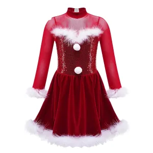 Girls Holiday Stage Party Dance Costume