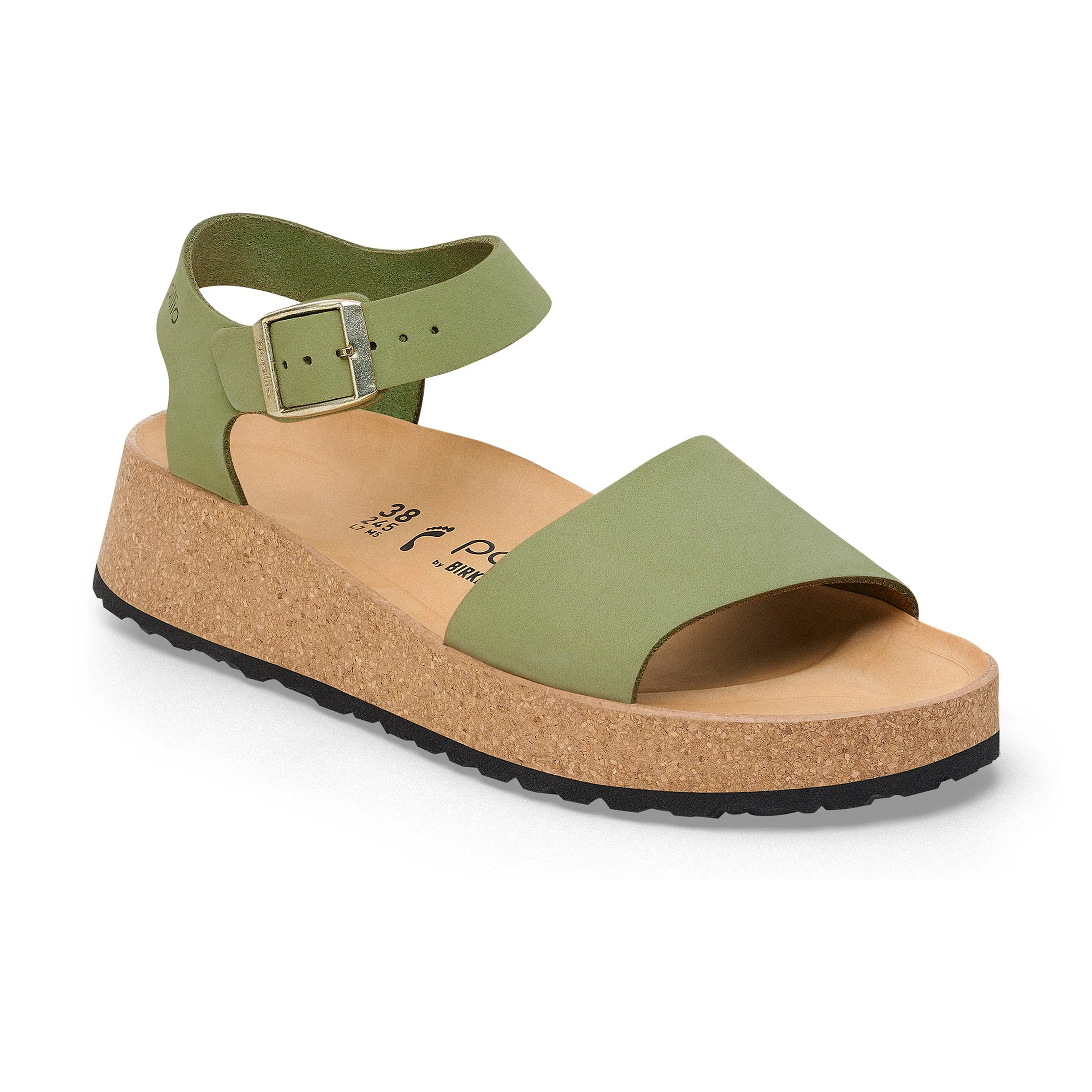 Glenda Green Tea Nubuck Leather