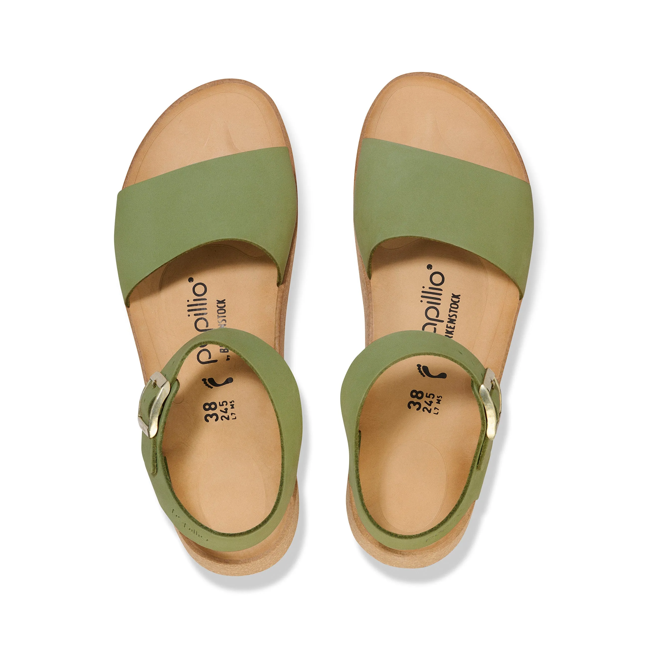 Glenda Green Tea Nubuck Leather