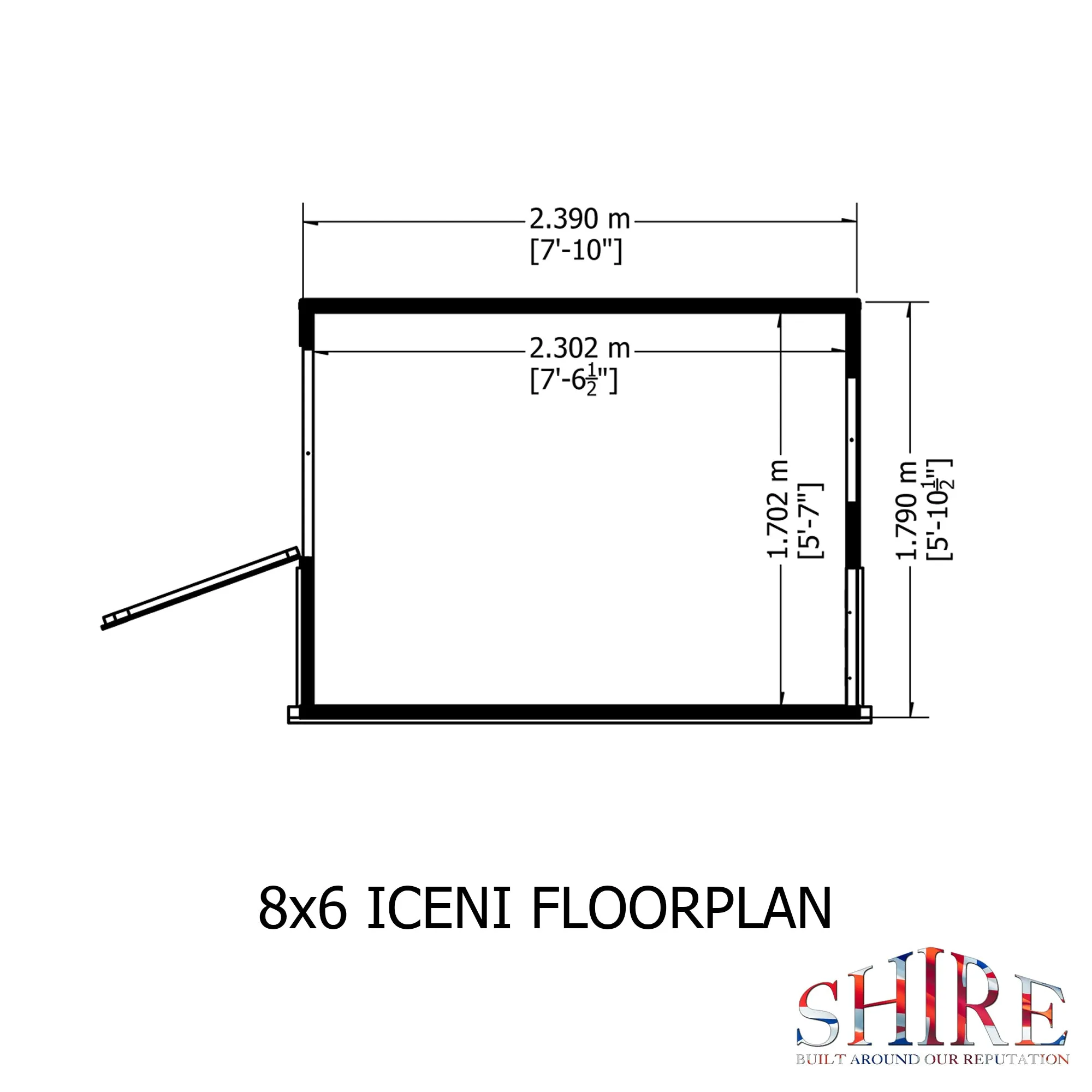 Goodwood Iceni (8' x 6') Professional Tongue and Groove Shed