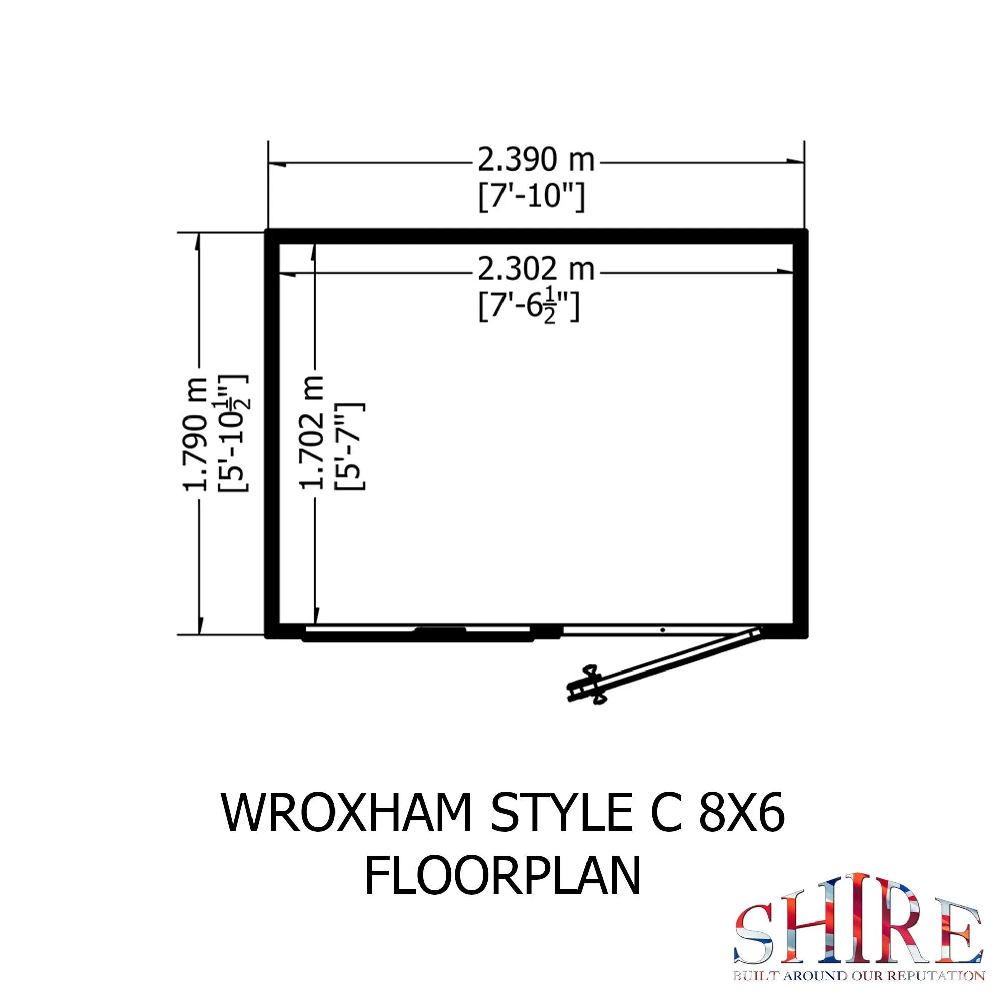 Goodwood Wroxham (8' x 6') Professional Tongue and Groove Shed