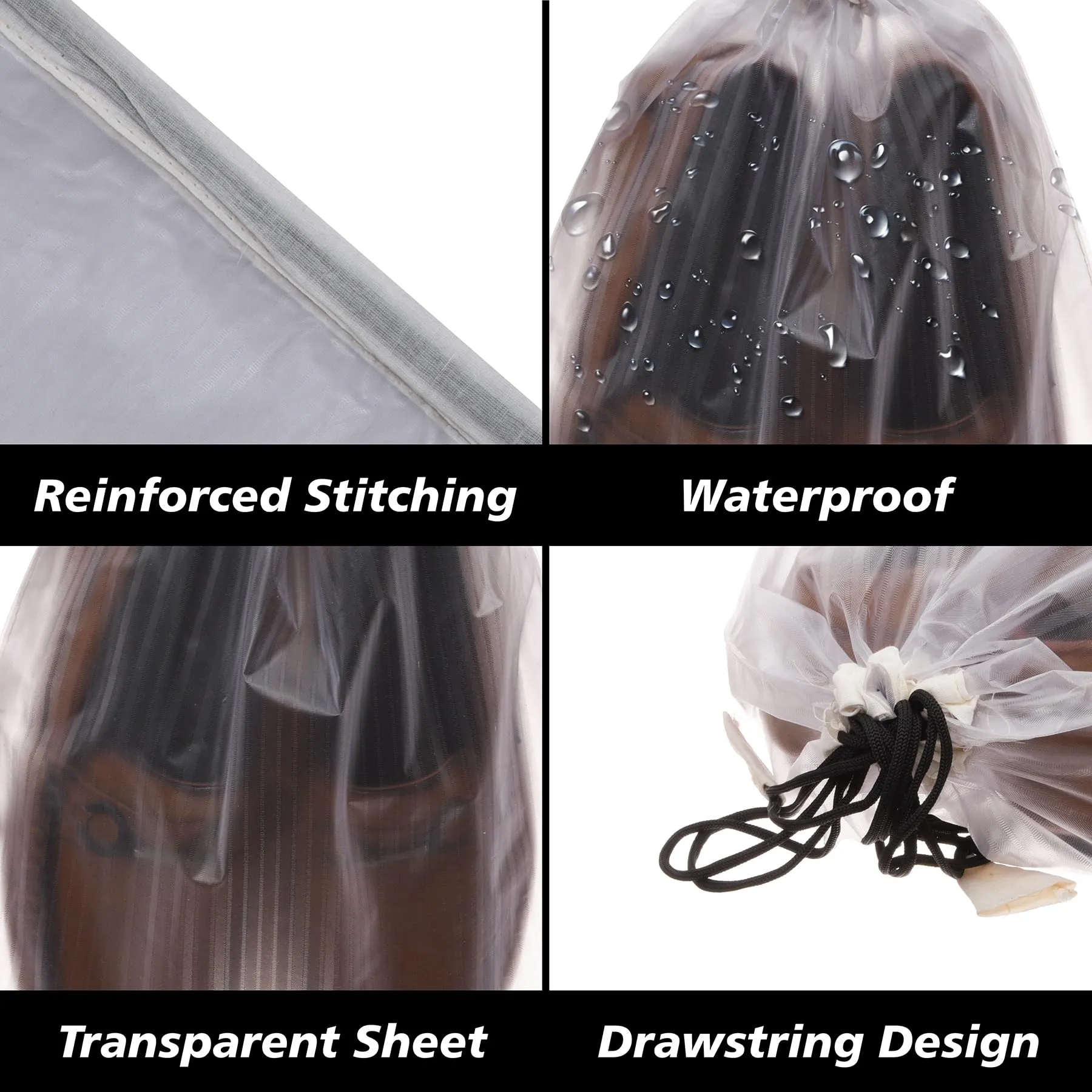 Heart Home Shoe Cover | Travel Shoe Storage Bags | Polyester Storage Bags | Drawstring Shoe Cover | Clear Transparent Shoe Storage Organizer | Pack of 6 | Multi