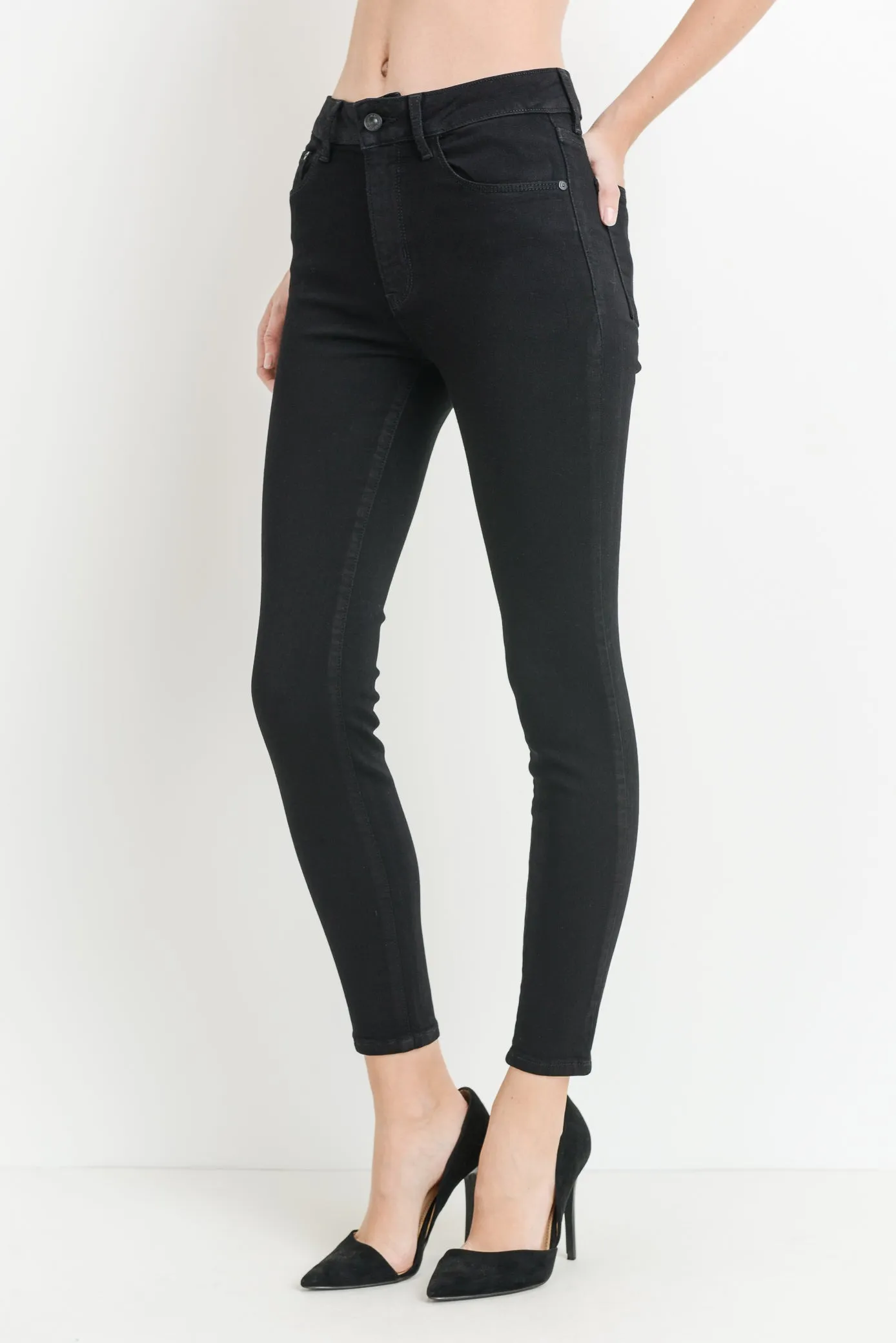 High Rise Black Skinny Jeans