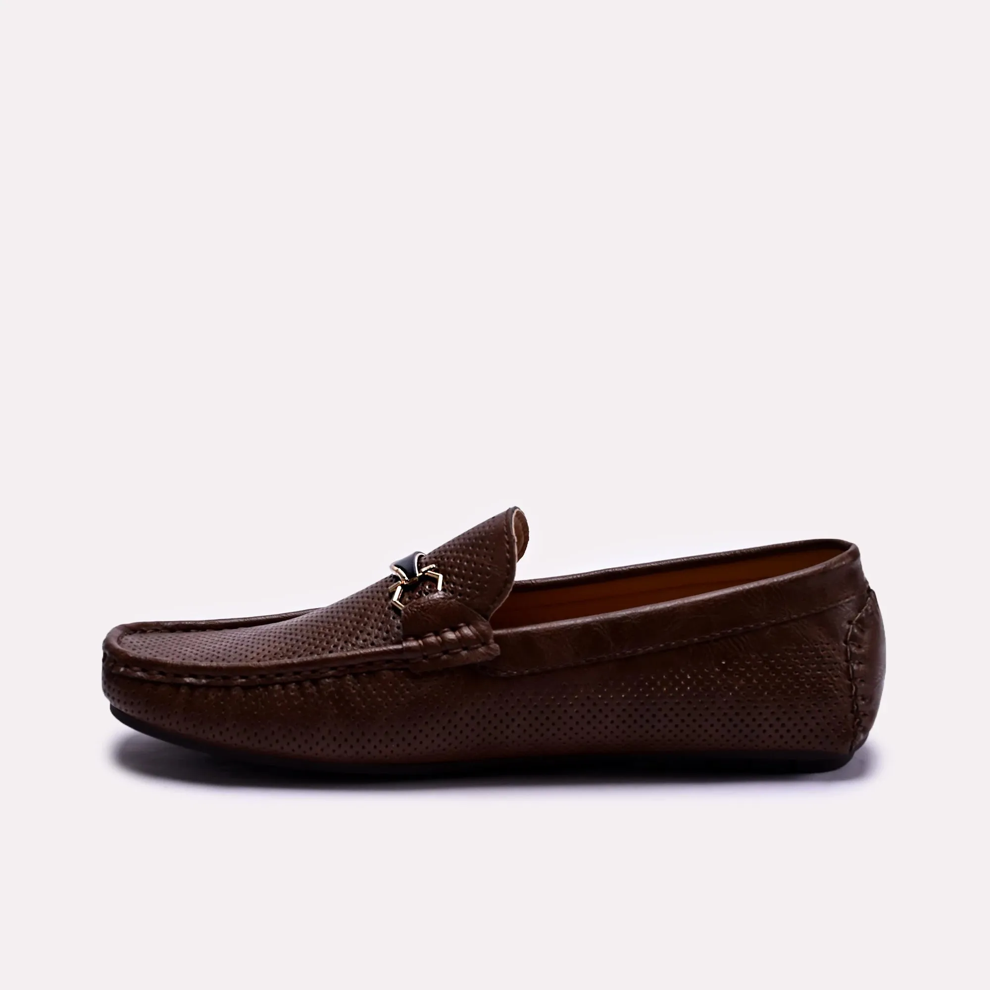 Hilton Brown Perforated Loafers 0130777