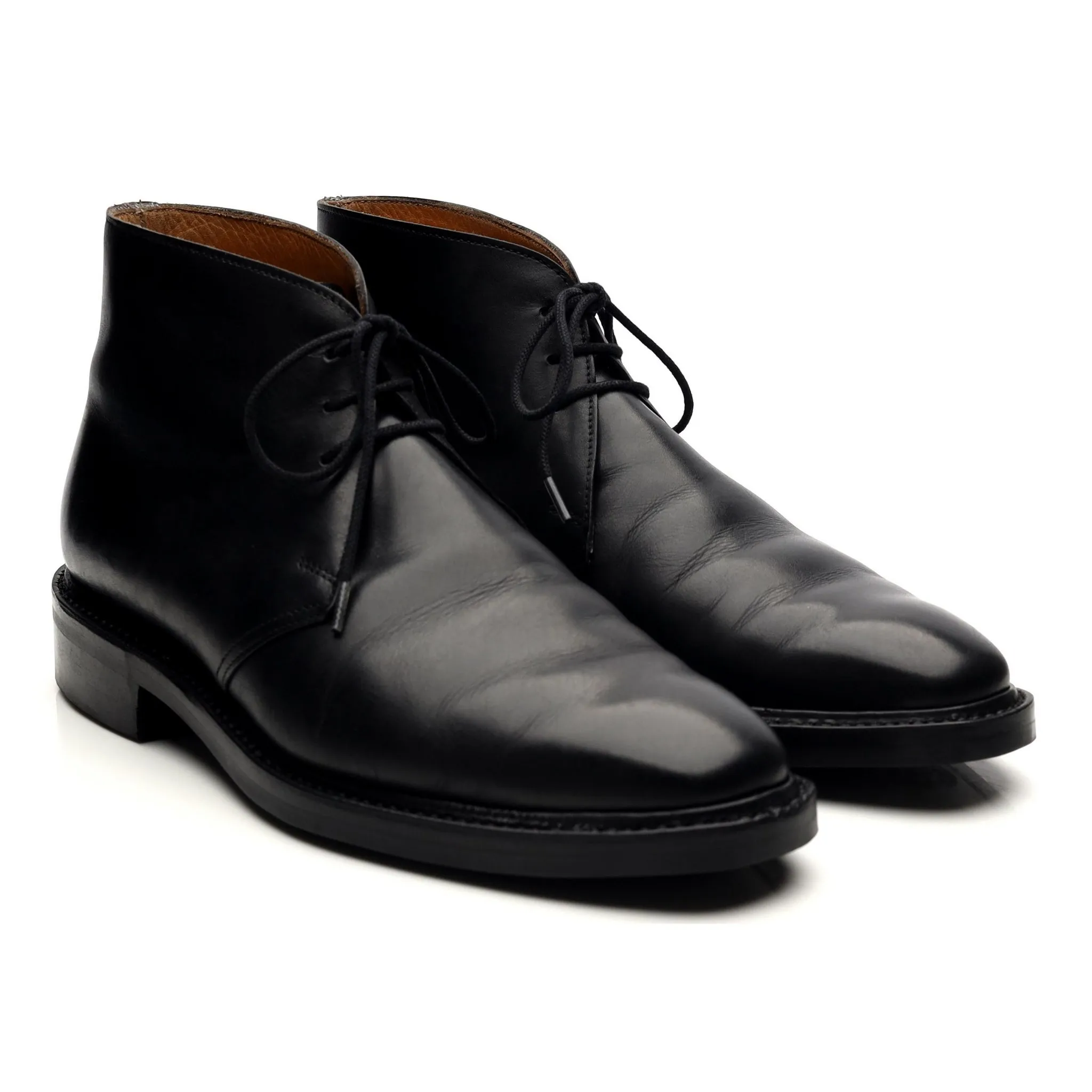 'Holborn' Black Leather Chukka Boots UK 6 E