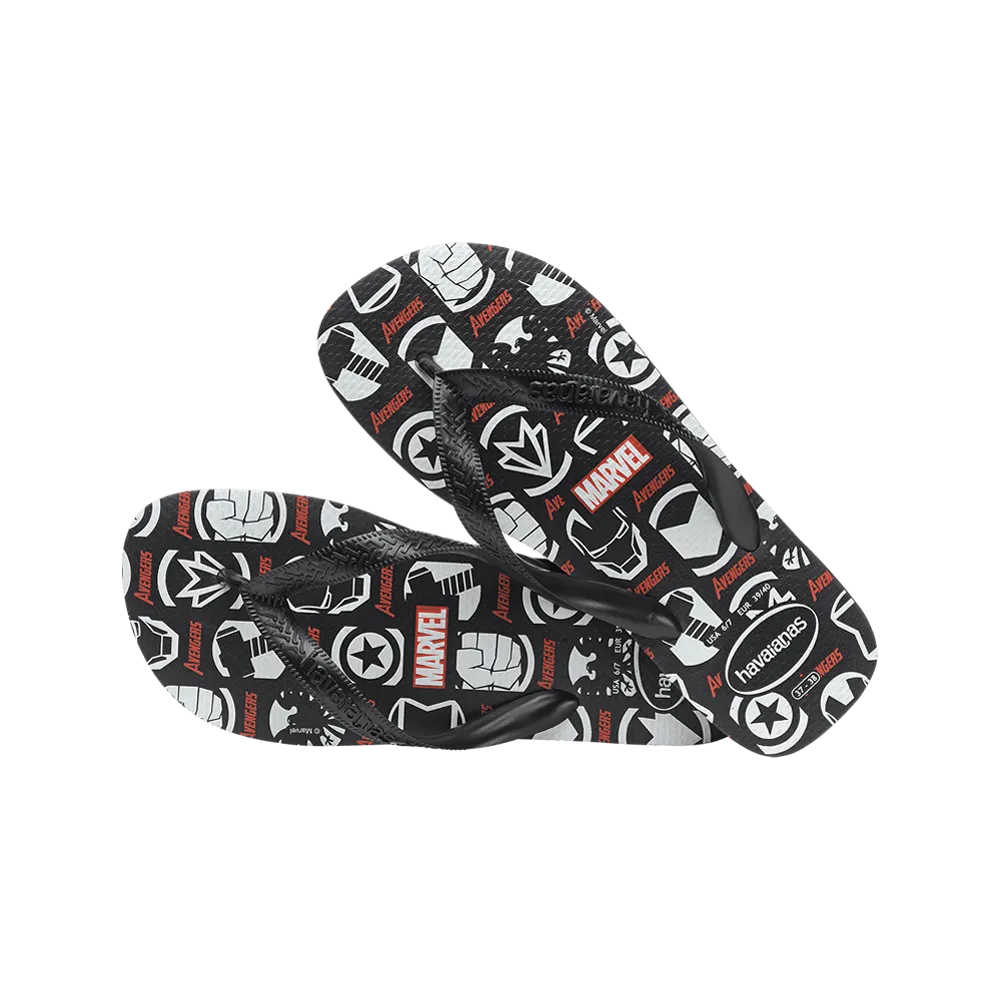 Kids Top Marvel Logomania Flip Flops