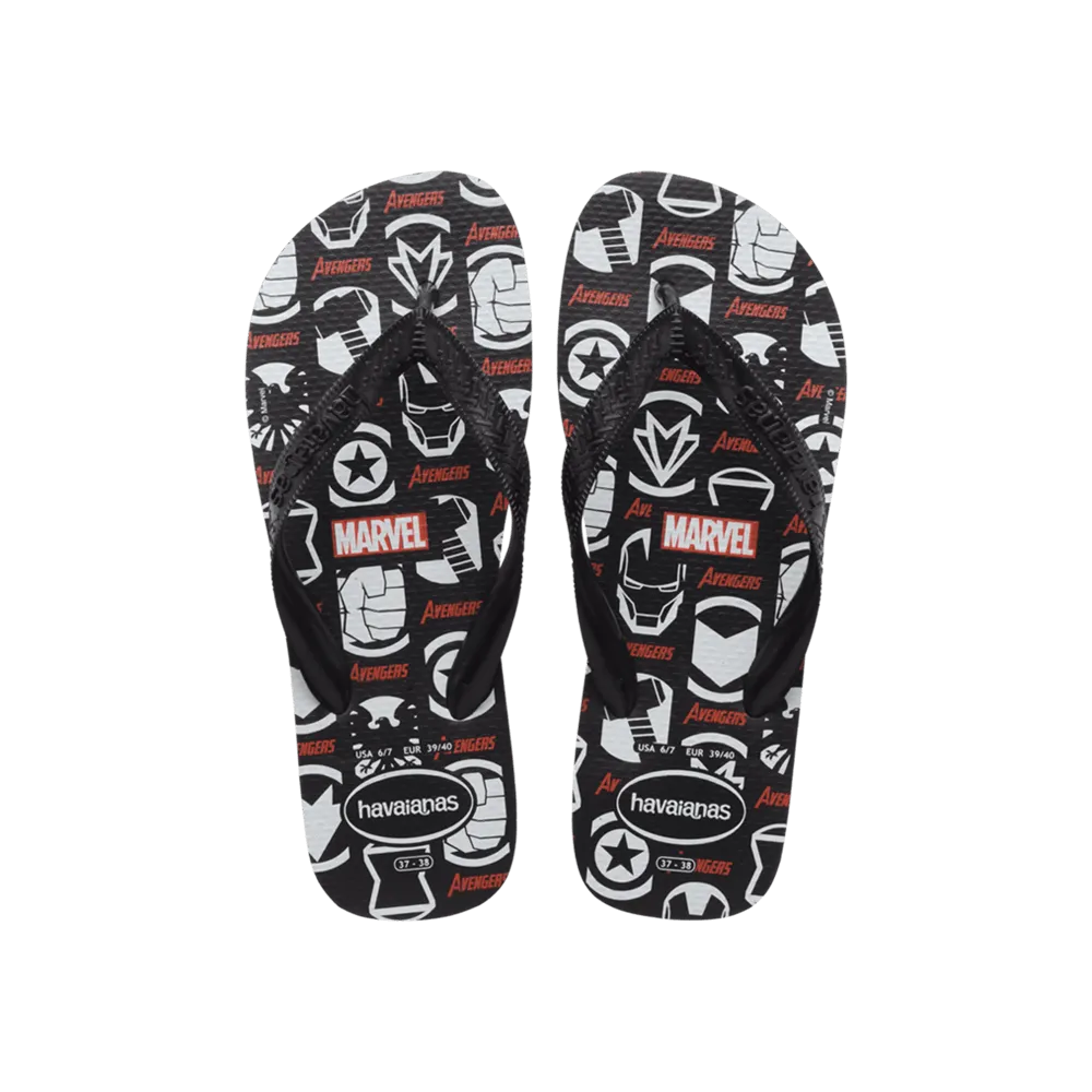 Kids Top Marvel Logomania Flip Flops