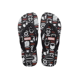 Kids Top Marvel Logomania Flip Flops