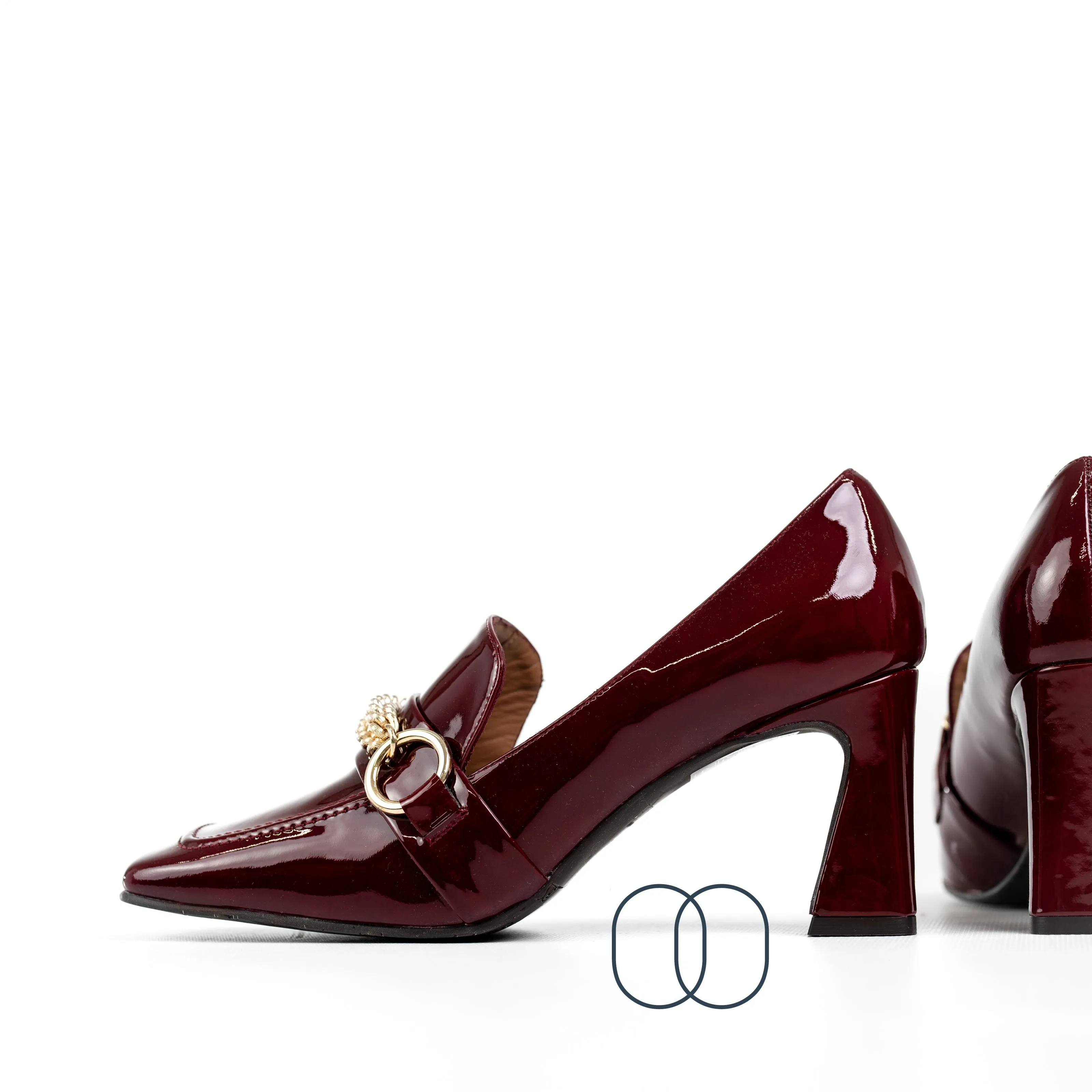 LODI ELUDIS Burgundy Heeled Loafers