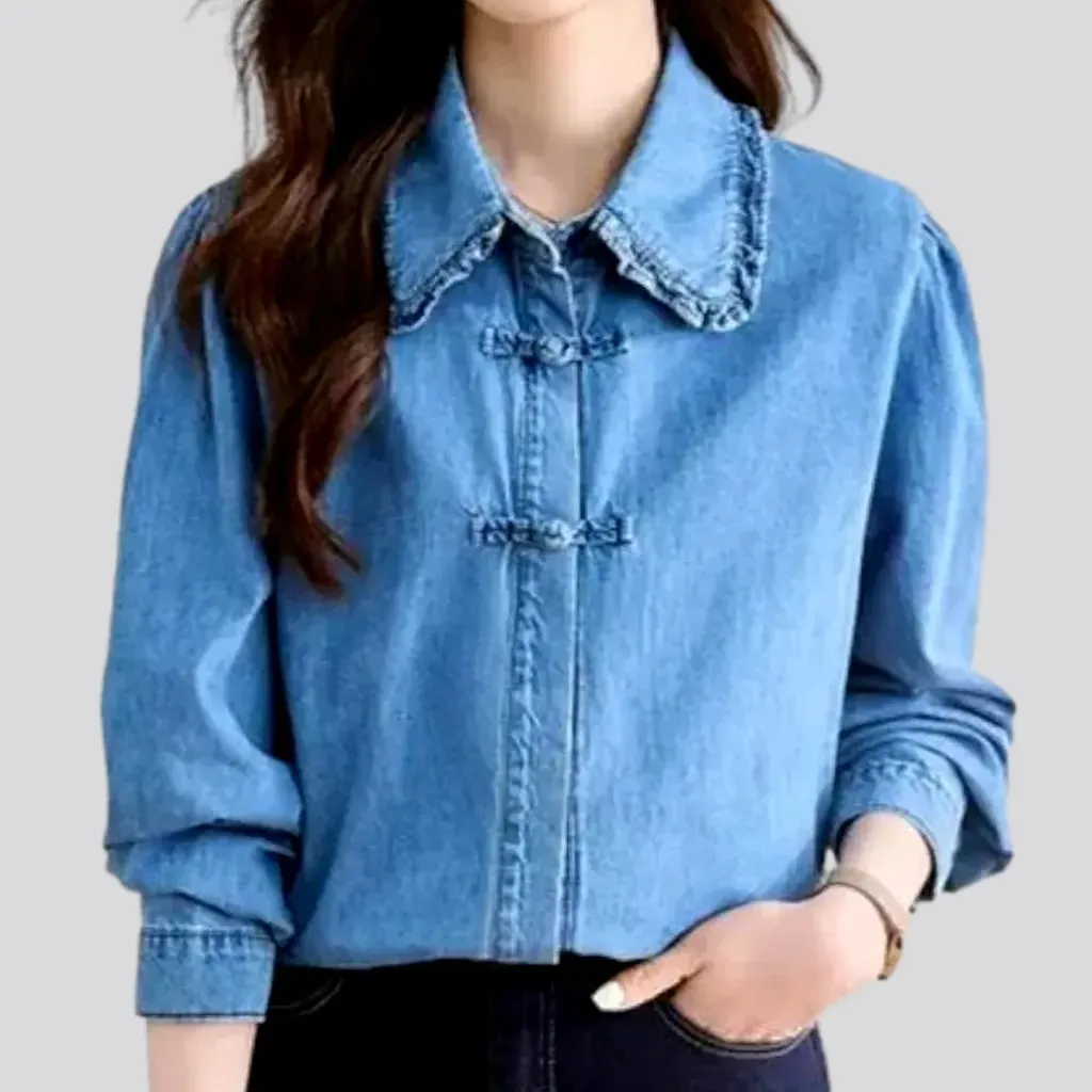 Loose jean shirt
 for ladies