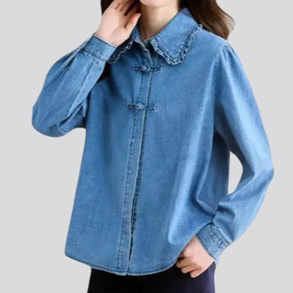 Loose jean shirt
 for ladies