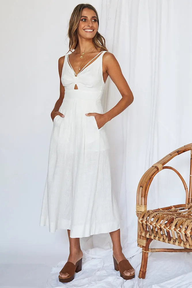 Luxe Getaway Jumpsuit White