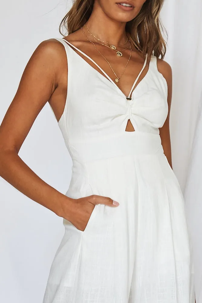 Luxe Getaway Jumpsuit White