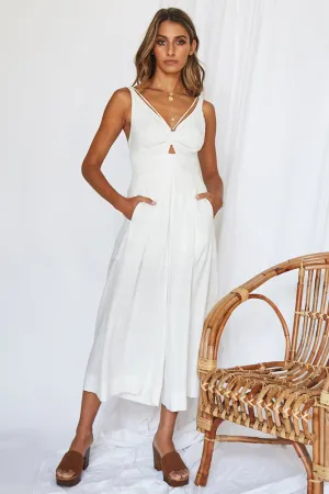 Luxe Getaway Jumpsuit White