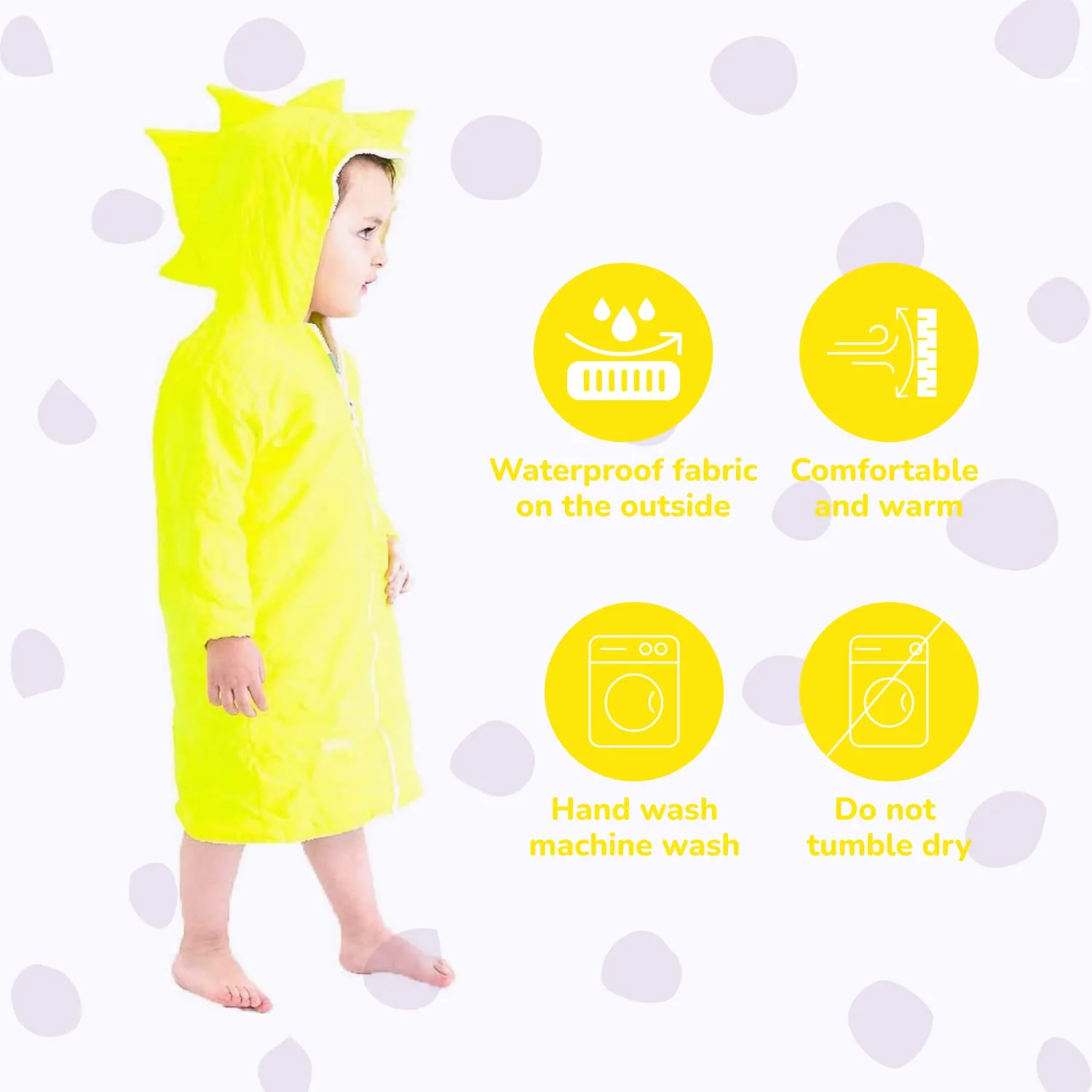 Masho Hooded Towel Robe for Kids Dinosaur Swim Cover Up Bath Beach Pool