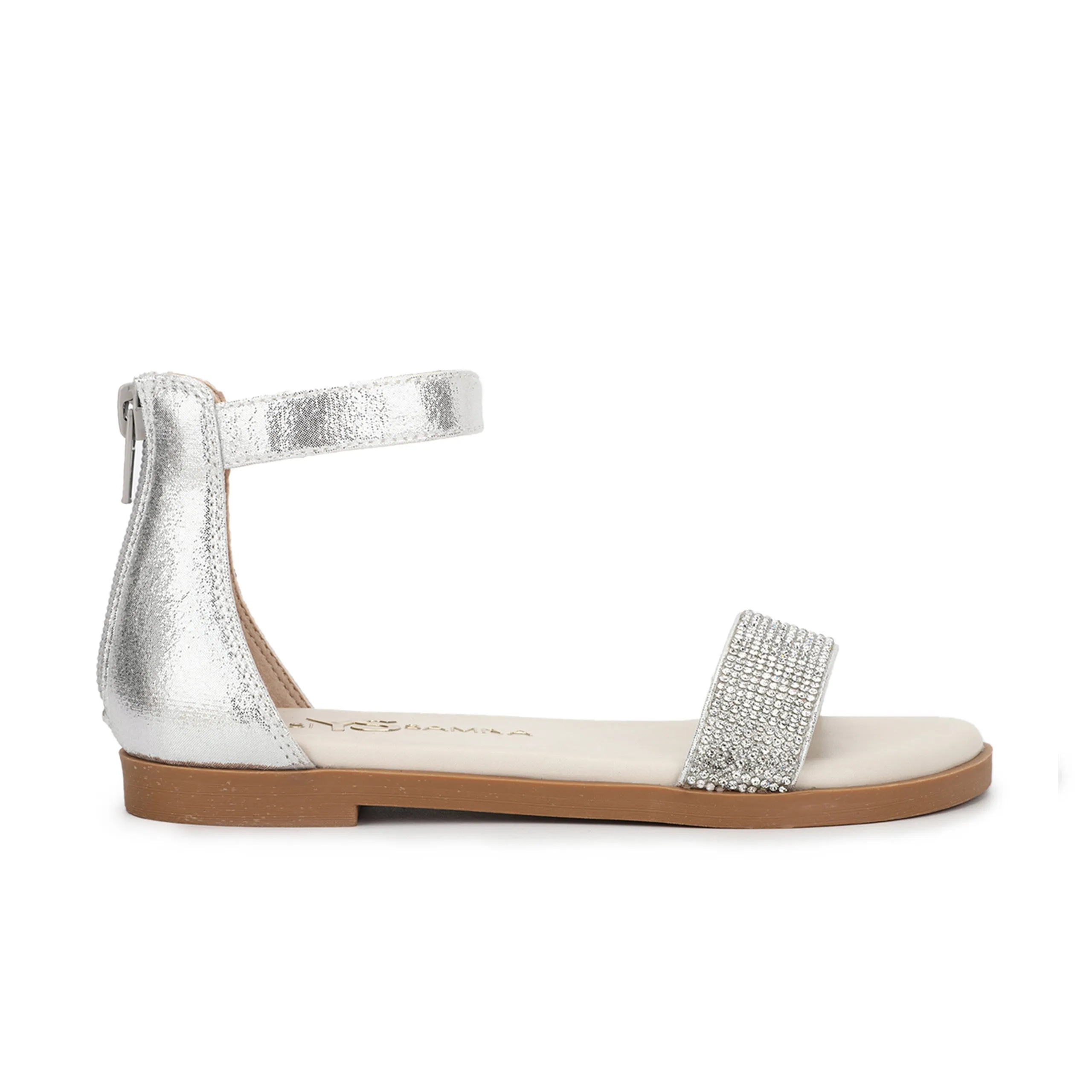 Miss Cambelle Glam Sandal in Silver - Kids