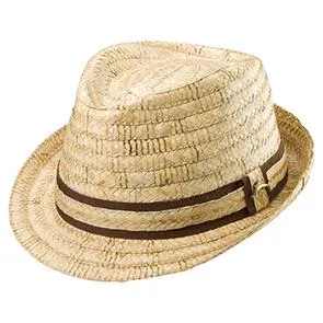 Mocha Madness - Tommy Bahama TBW141OS Natural Buri Braid Burned Raffia Straw Fedora Hat