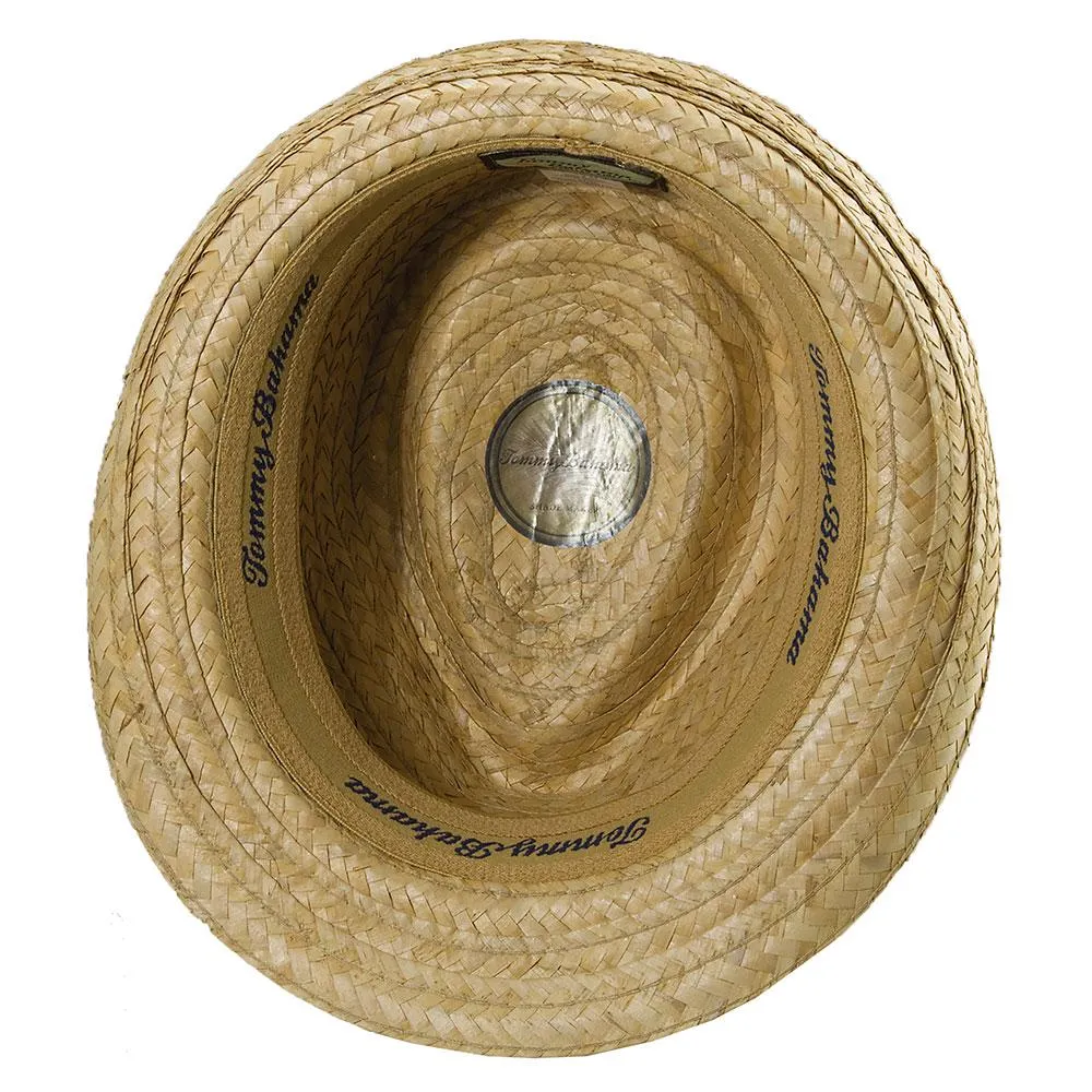 Mocha Madness - Tommy Bahama TBW141OS Natural Buri Braid Burned Raffia Straw Fedora Hat