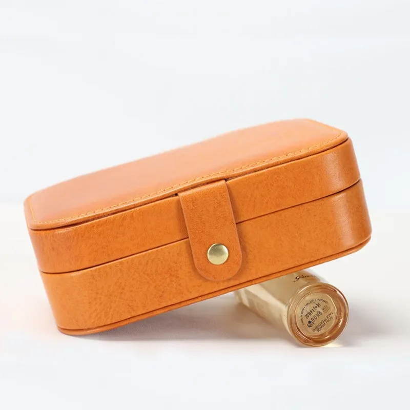 Multi-functional Vegetable Tanned Leather Jewelry Box