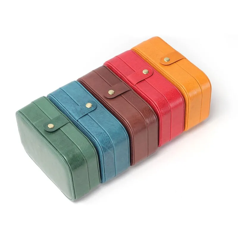 Multi-functional Vegetable Tanned Leather Jewelry Box