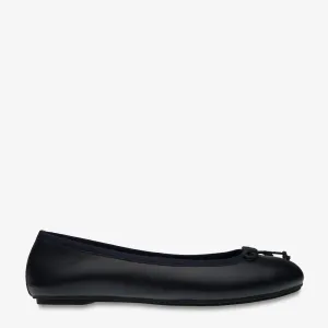 Natalie Navy Leather Ballet Flat