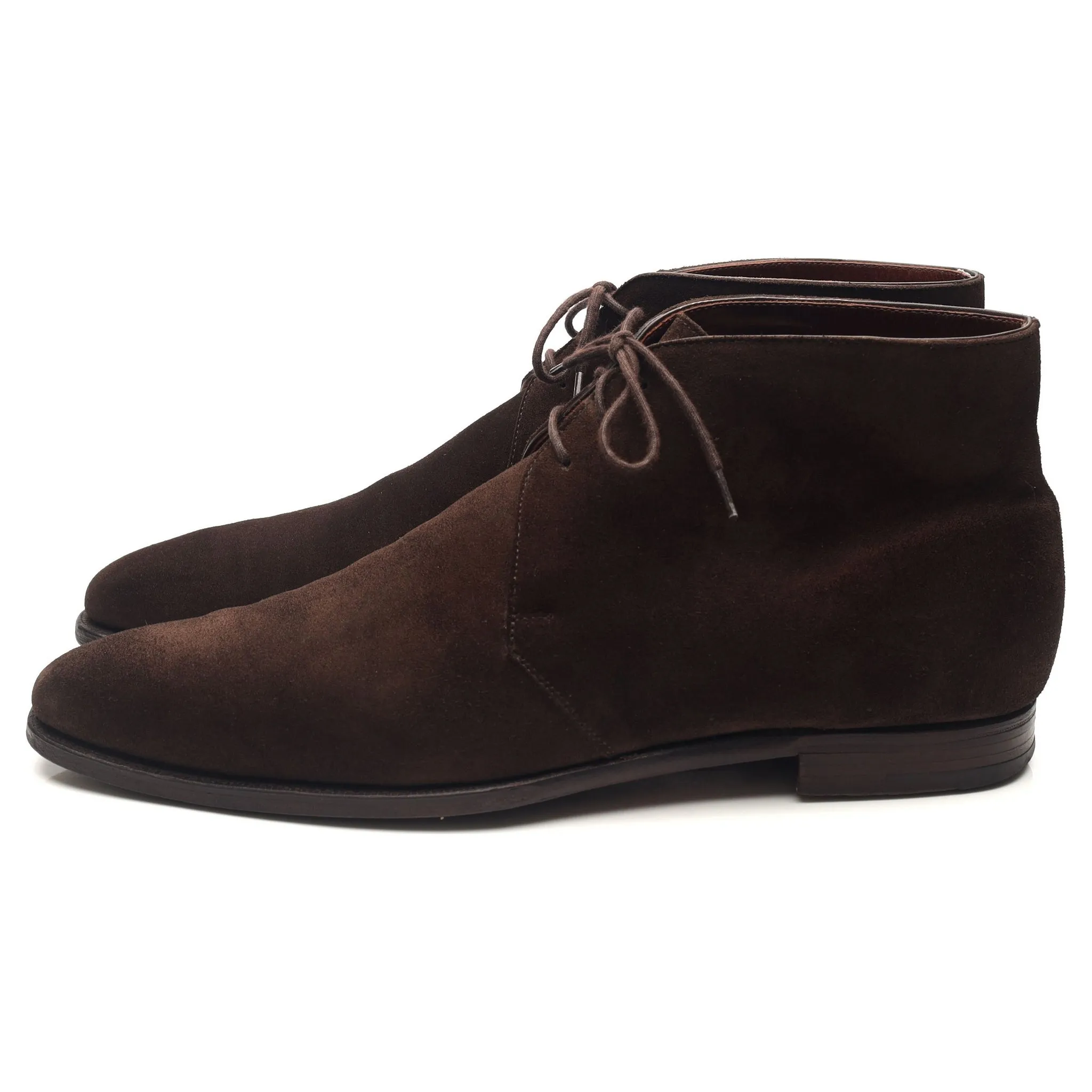 'Nathan' Dark Brown Suede Chukka Boots UK 9 E