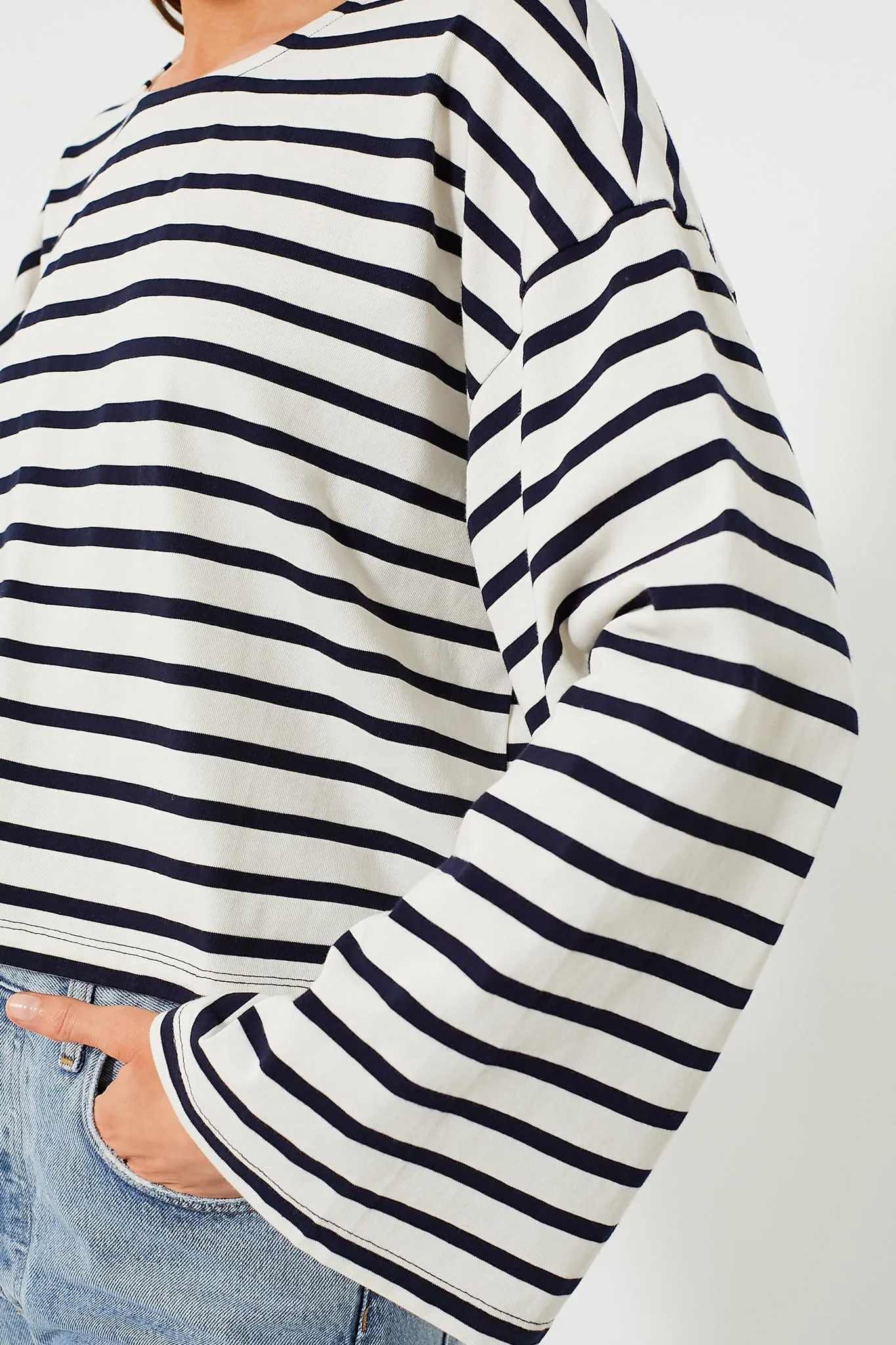 Navy Stripe Dionne Cotton Shirt