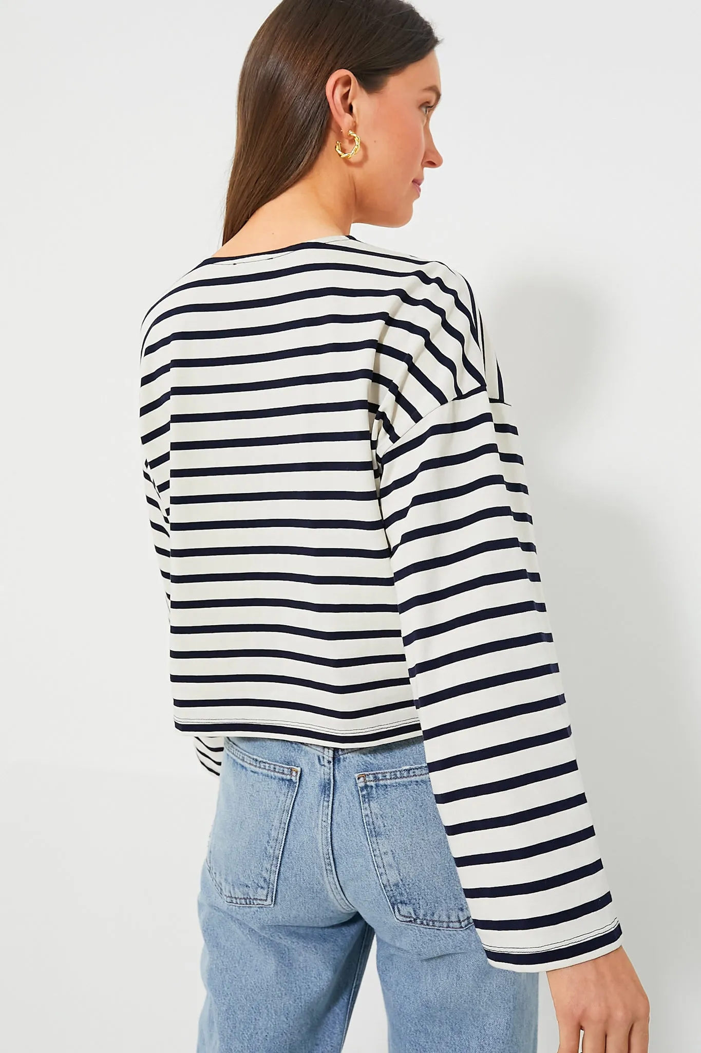 Navy Stripe Dionne Cotton Shirt